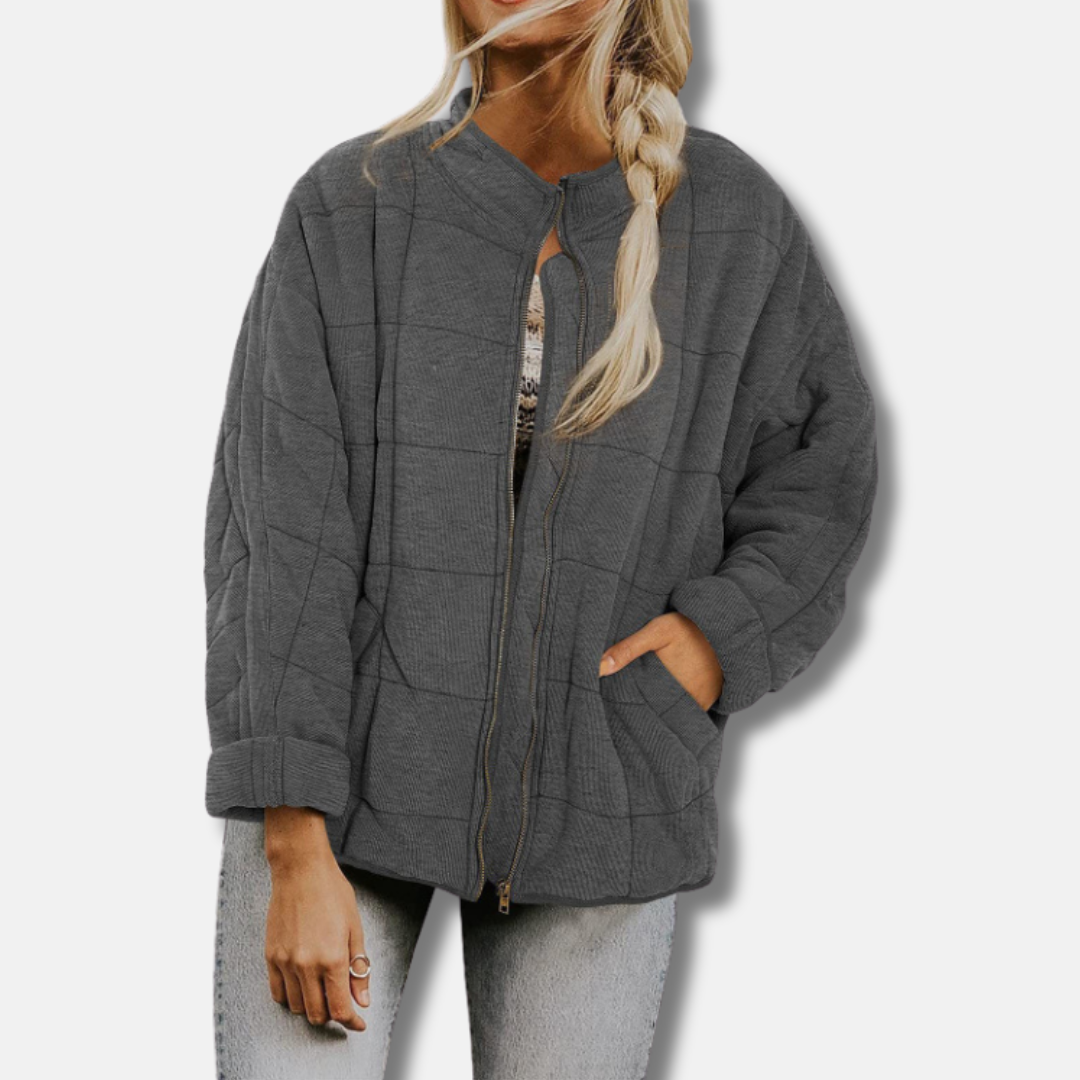 Heidi Mode | Lightweight Breathable Quilted Fabric High Collar Loose Fit
