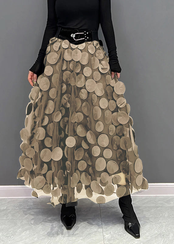Heidi Fashion | Chic Polka Dot and Tulle Patchwork Skirt