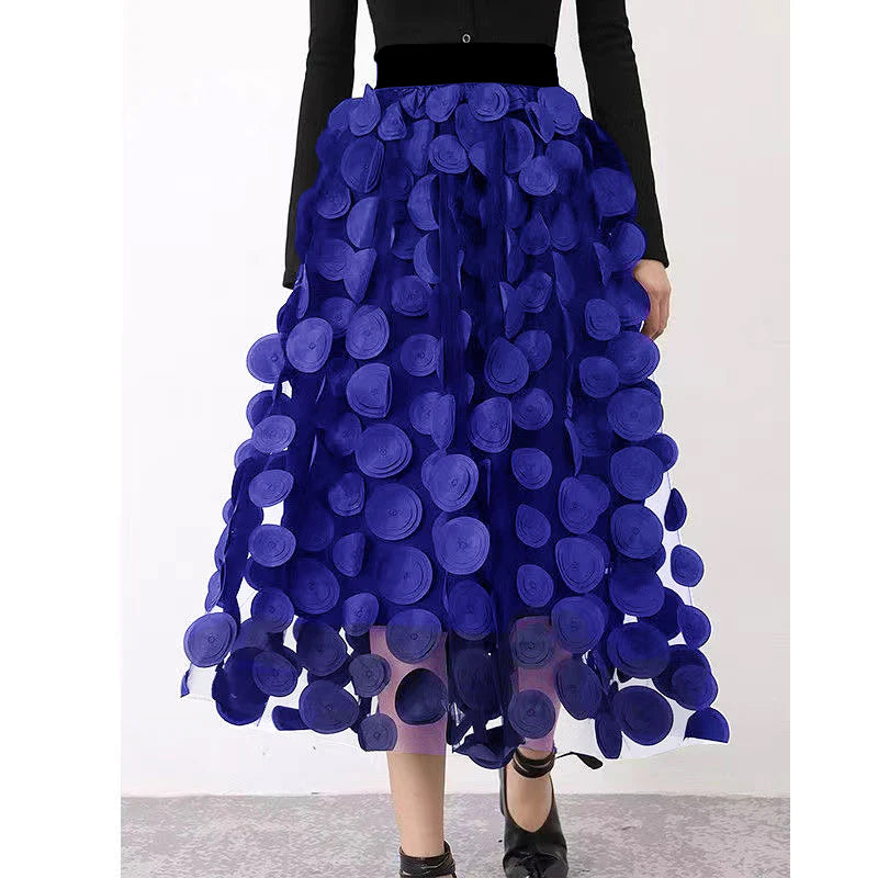 Heidi Fashion | Chic Polka Dot and Tulle Patchwork Skirt
