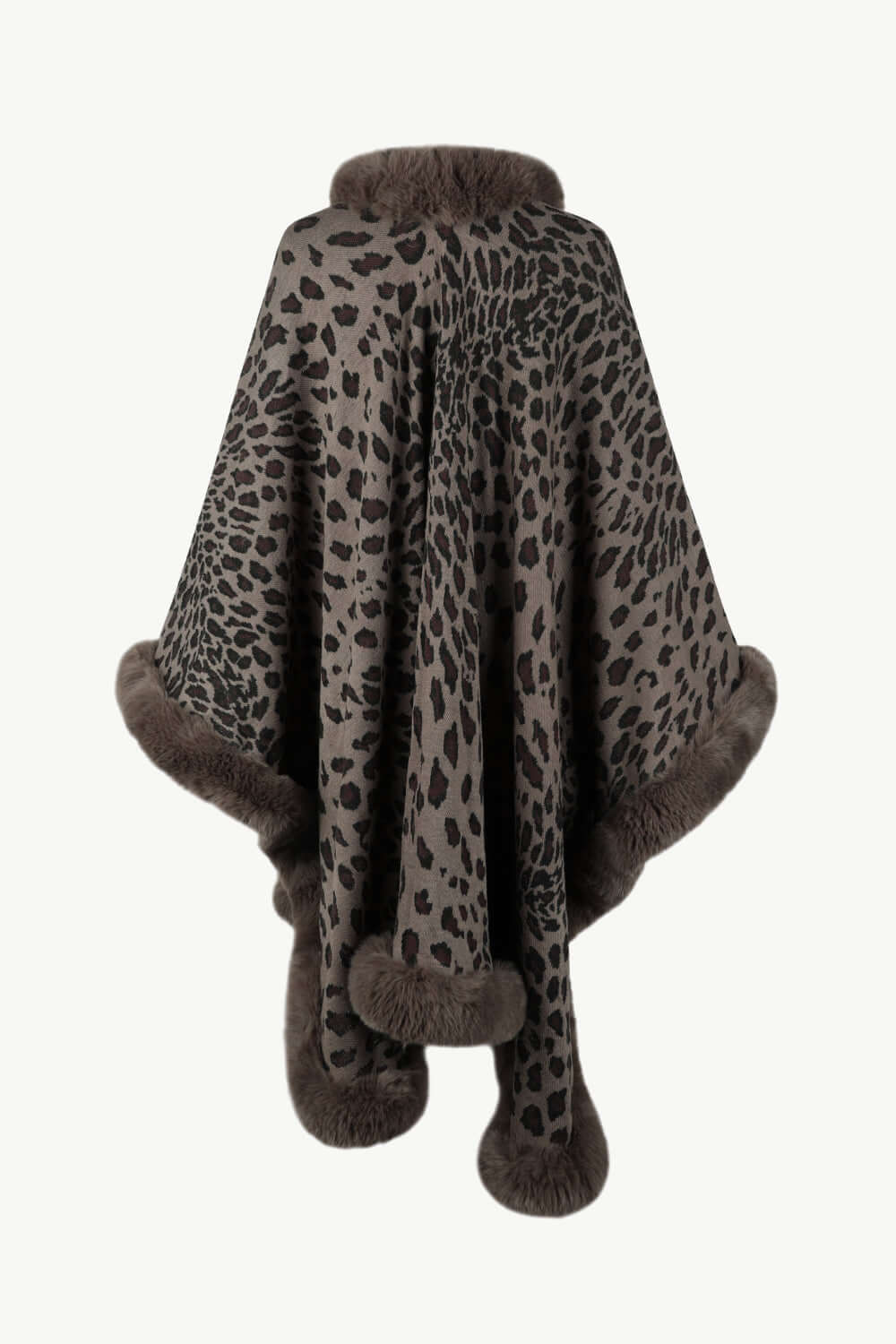Heidi Fashion | Open Poncho with Leopard Print