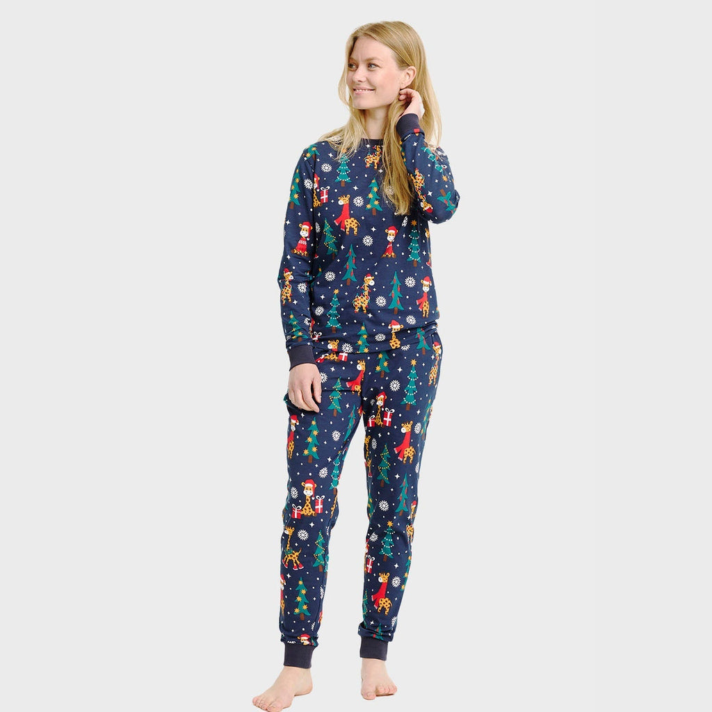-Mode | Women's Giraffe Christmas Pajamas