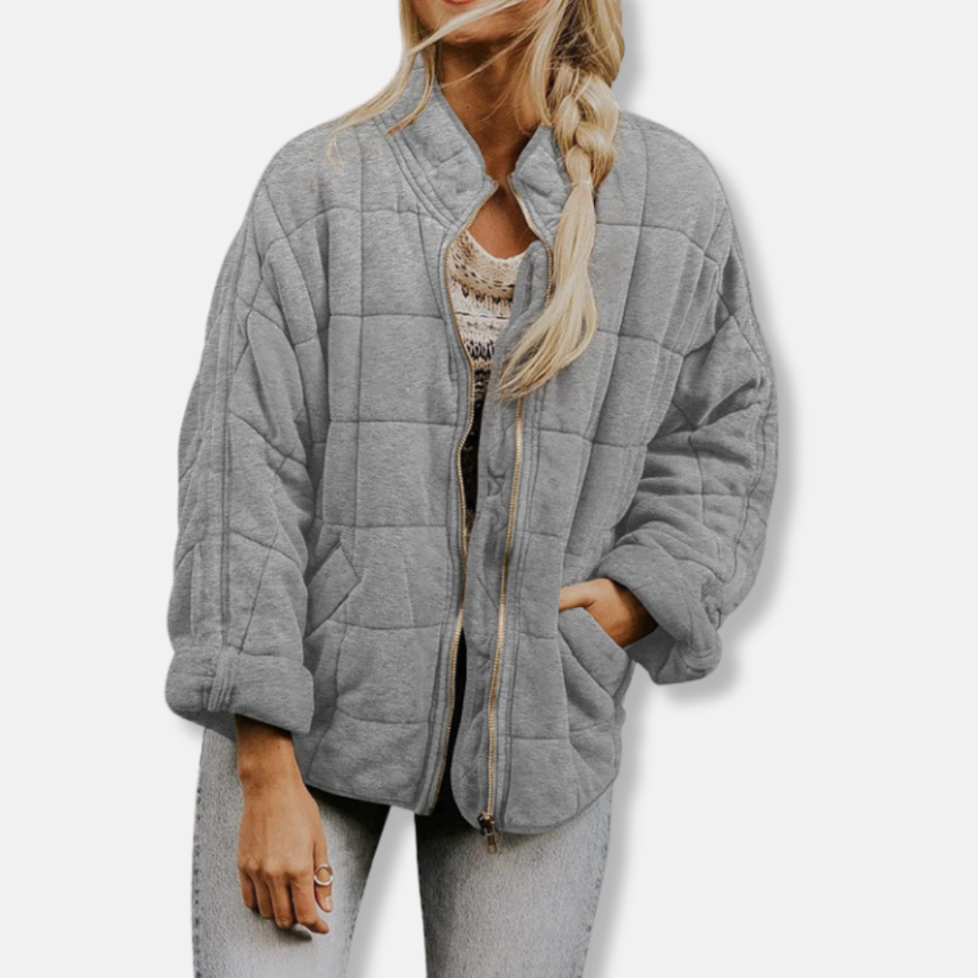 Heidi Mode | Lightweight Breathable Quilted Fabric High Collar Loose Fit