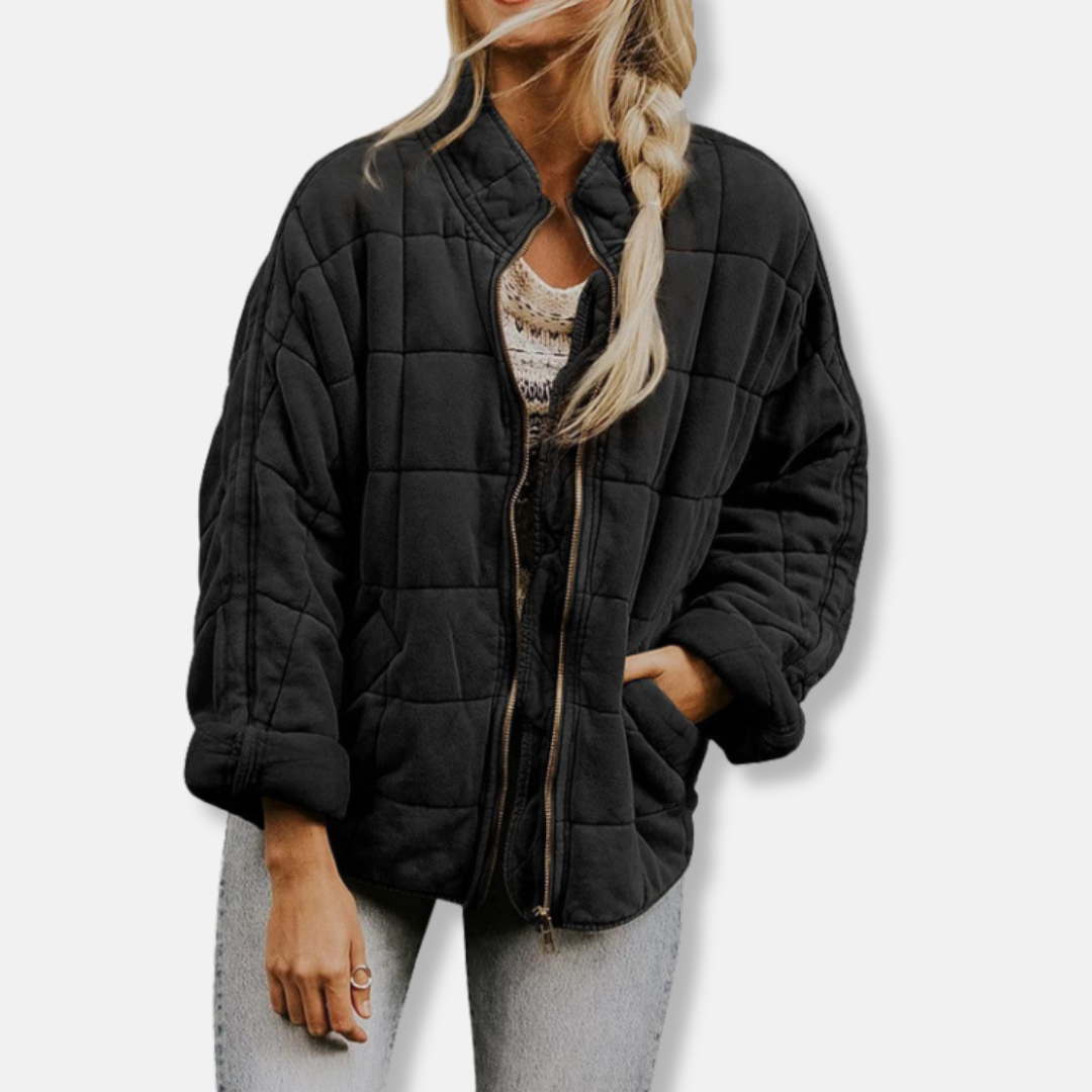 Heidi Mode | Lightweight Breathable Quilted Fabric High Collar Loose Fit