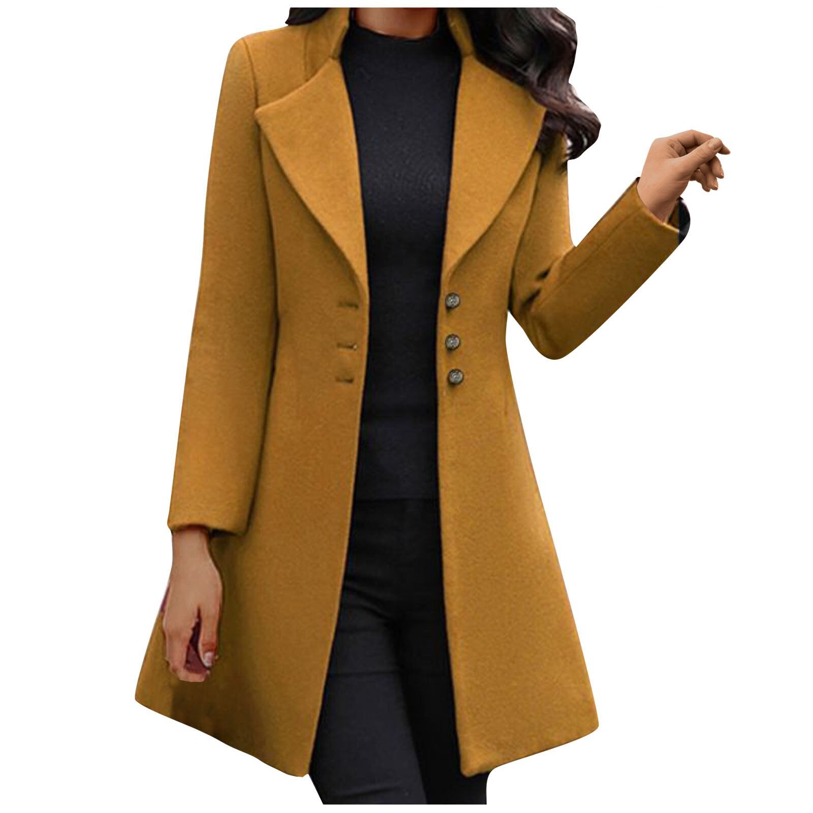 Heidi Fashion | Long-Sleeve Wool Coat