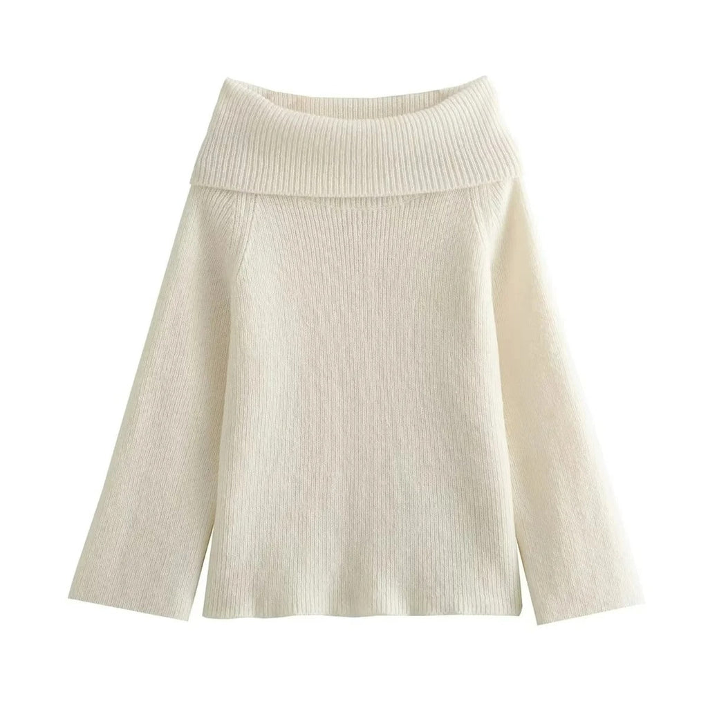 -Mode | Women's Off-Shoulder Knit Sweater