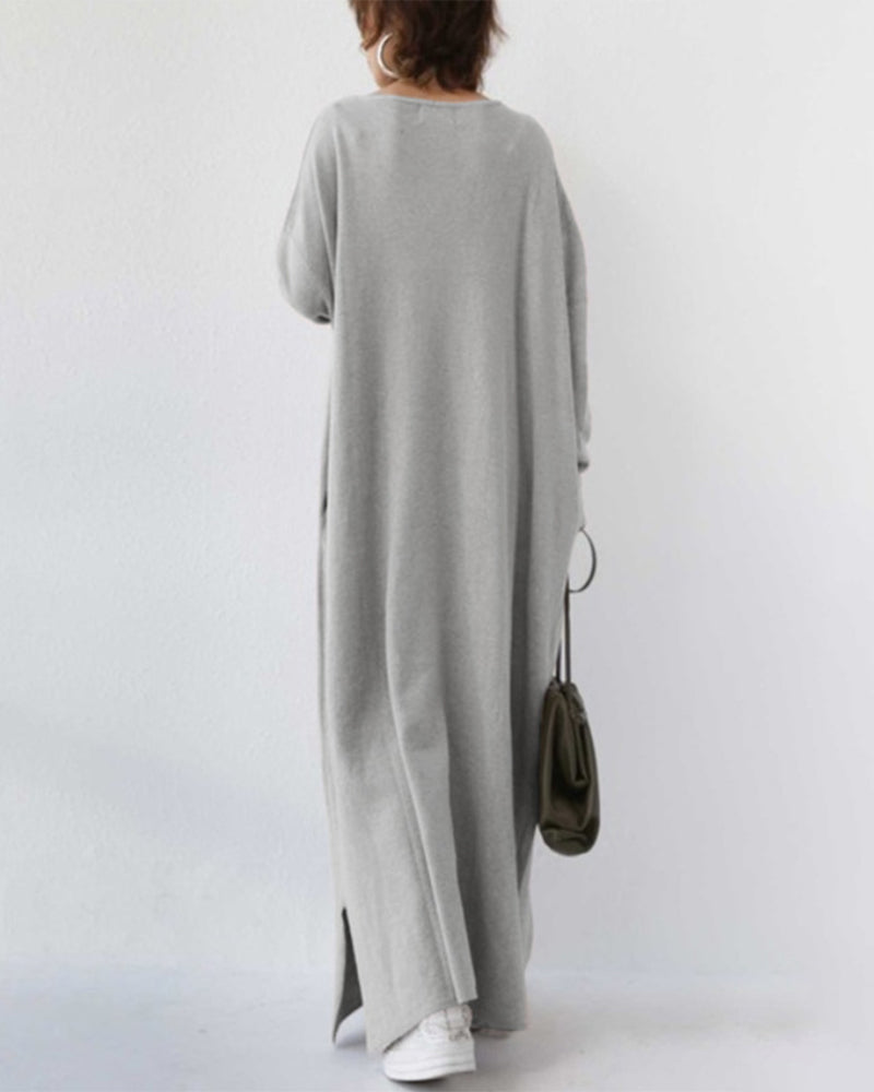 -Mode | V-Neck Long Sleeve Women's Dress