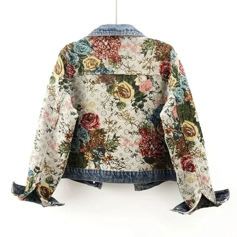 -Style Women's Floral Denim Jacket - July Edition
