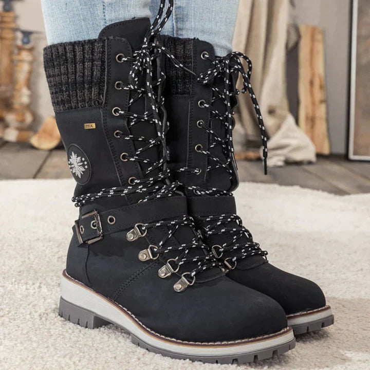 -Mode | Women's Midi-Tube Martin Boots – Stylish & Comfortable Winter Footwear