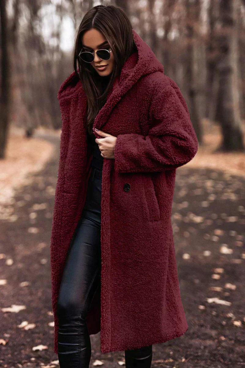 -Mode | Women's Tina Lange Hooded Oversized Teddy Coat