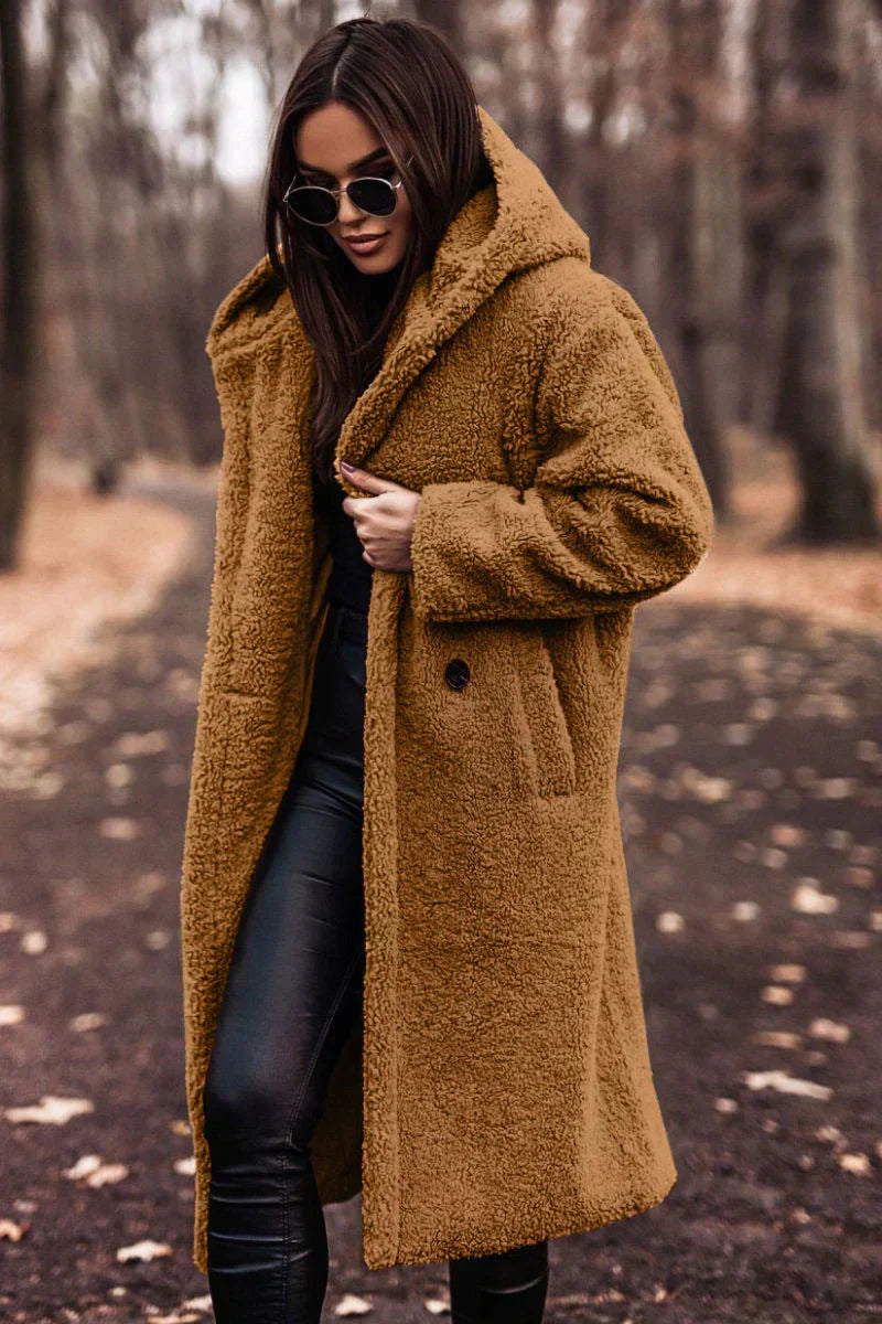 -Mode | Women's Tina Lange Hooded Oversized Teddy Coat