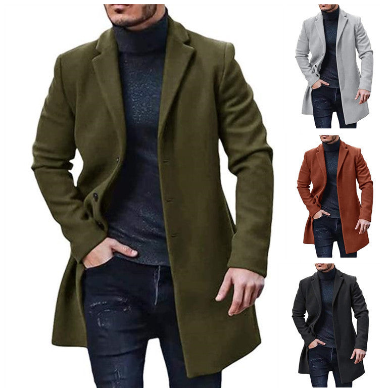 Classic Design Men's Elegant Winter Coat by Heidi Fashion