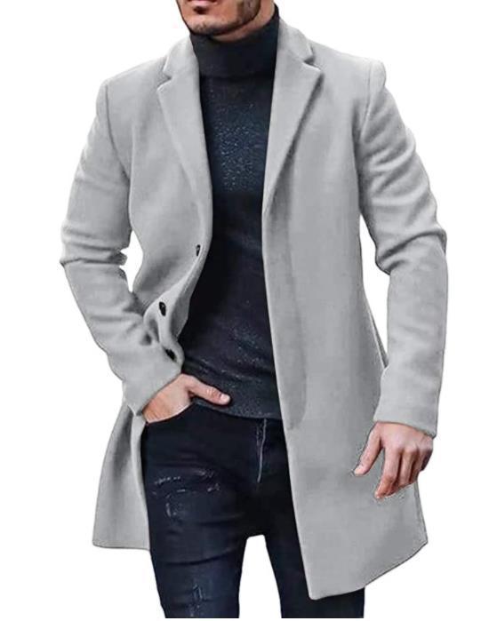 Classic Design Men's Elegant Winter Coat by Heidi Fashion