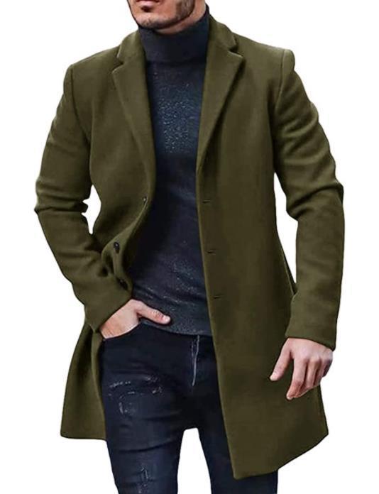Classic Design Men's Elegant Winter Coat by Heidi Fashion