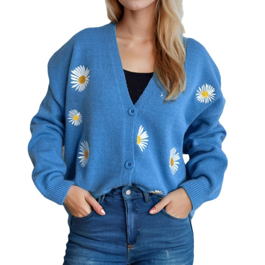 Heidi-Mode Floral Embellished Women's Cardigan