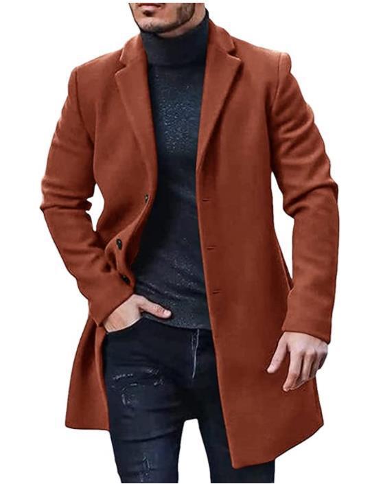 Classic Design Men's Elegant Winter Coat by Heidi Fashion