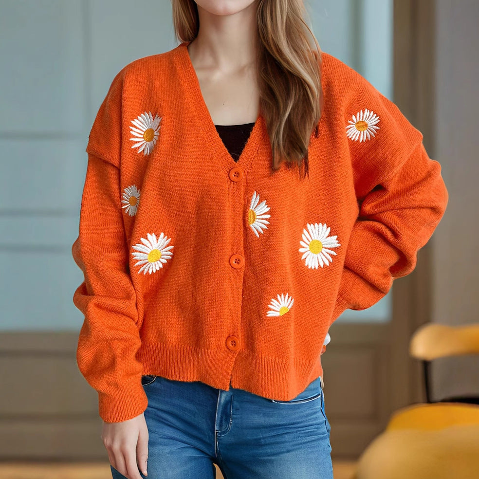 Heidi-Mode Floral Embellished Women's Cardigan