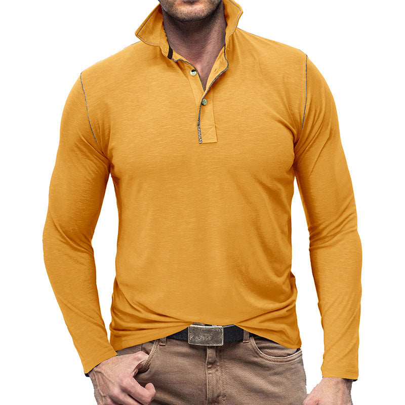 Heidi Mode | Slim Fit Long Sleeve Pique Pullover in Soft Cotton