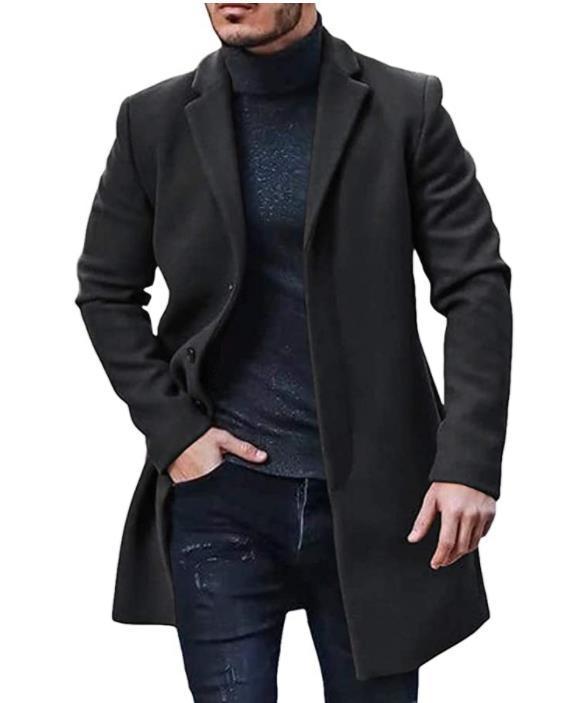 Classic Design Men's Elegant Winter Coat by Heidi Fashion