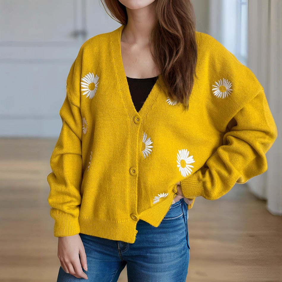 Heidi-Mode Floral Embellished Women's Cardigan
