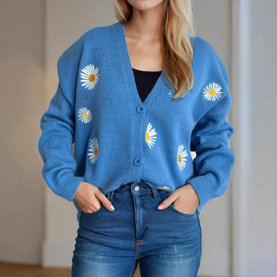 Heidi-Mode Floral Embellished Women's Cardigan