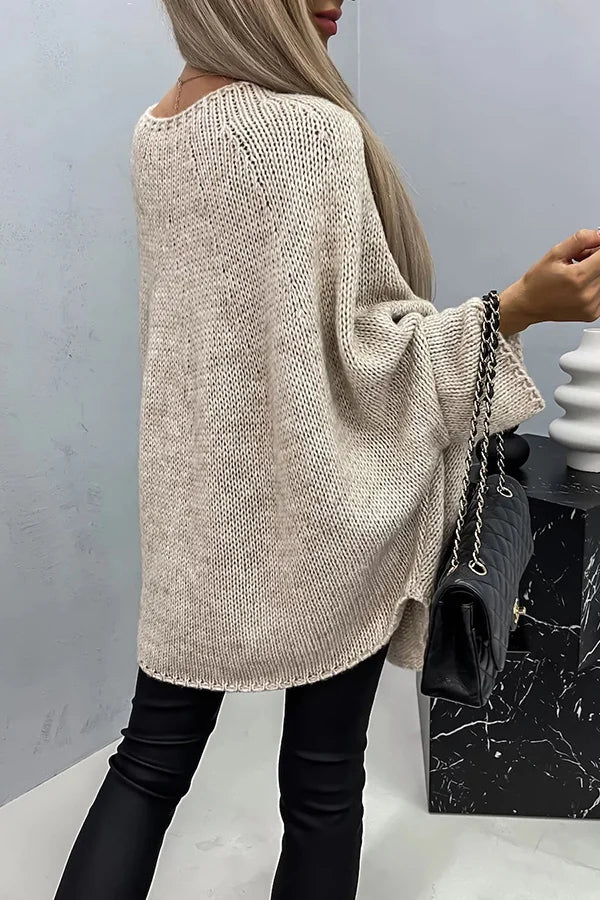 -Mode | Vila Cable Knit Poncho Top