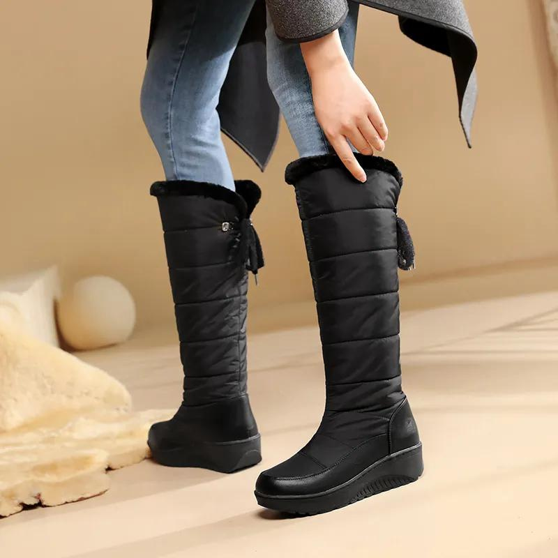 -Mode | Women's Knee-High Winter Boots with Cozy Fur Lining