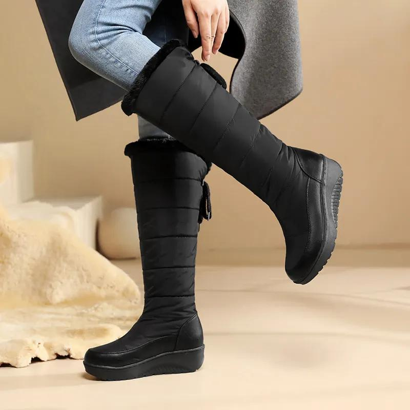 -Mode | Women's Knee-High Winter Boots with Cozy Fur Lining