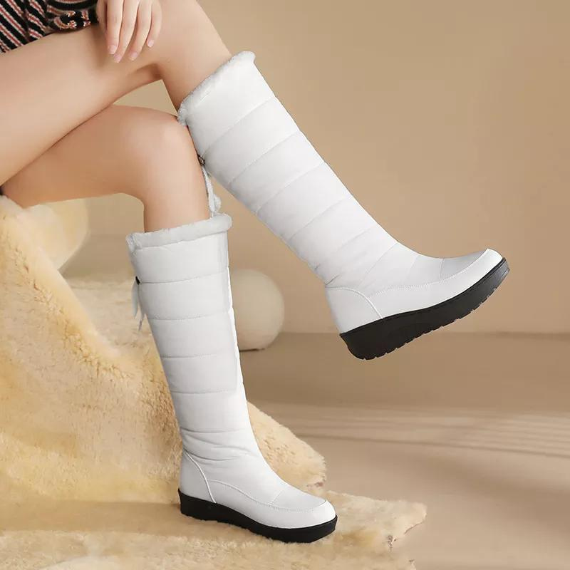 -Mode | Women's Knee-High Winter Boots with Cozy Fur Lining