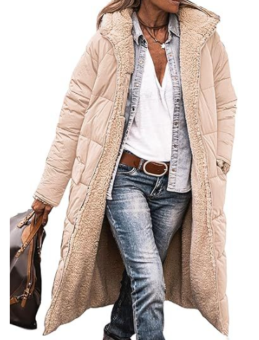 Heidi Fashion | Plus Size Long Quilted Coat with Soft Padded Lining