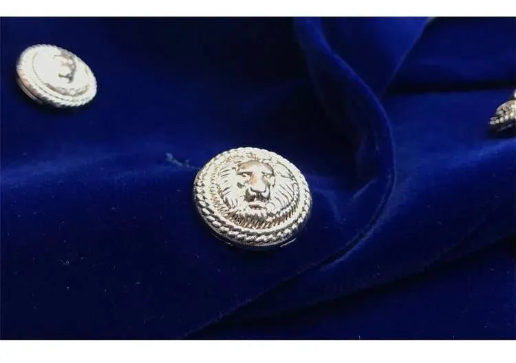 -Mode | Women's Aristocratic Velvet Blazer - Solid Color, Casual