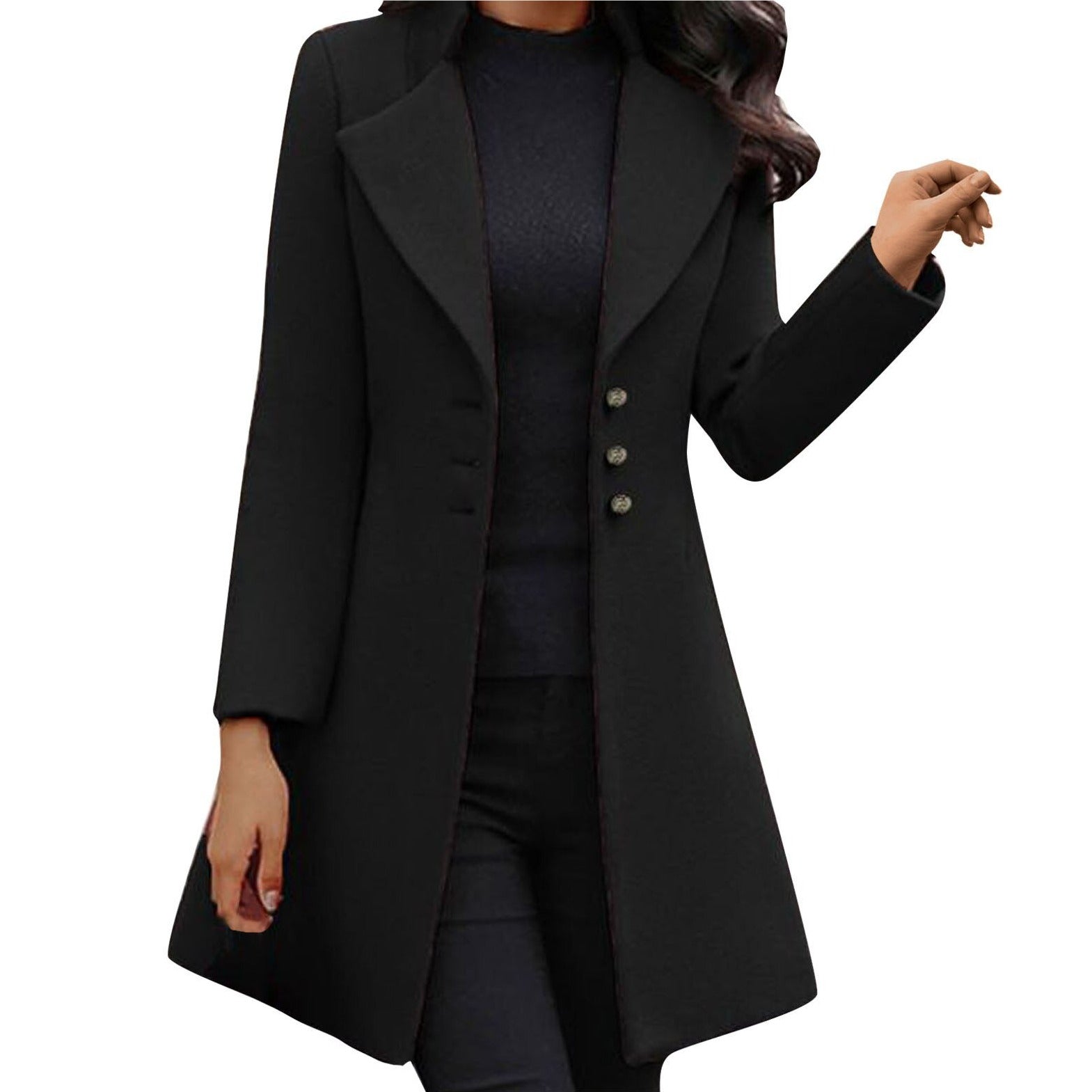 Heidi Fashion | Long-Sleeve Wool Coat
