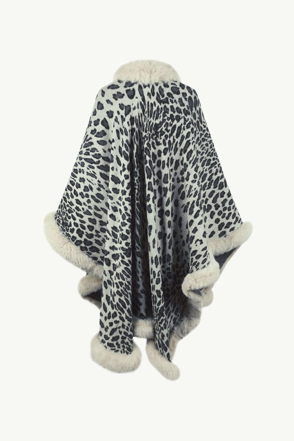 Heidi Fashion | Open Poncho with Leopard Print
