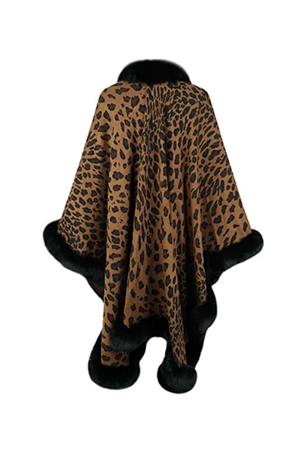 Heidi Fashion | Open Poncho with Leopard Print