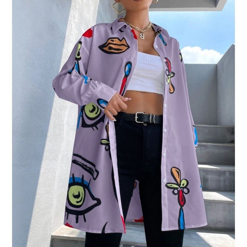 Heidi Fashion | Relaxed Fit Long Sleeve Cotton Graphic Tee