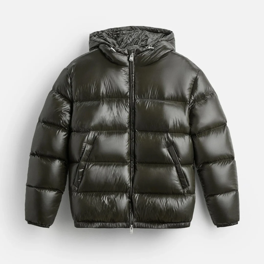 -Mode | Water-Resistant Plus Size Puffer Jacket with Hood