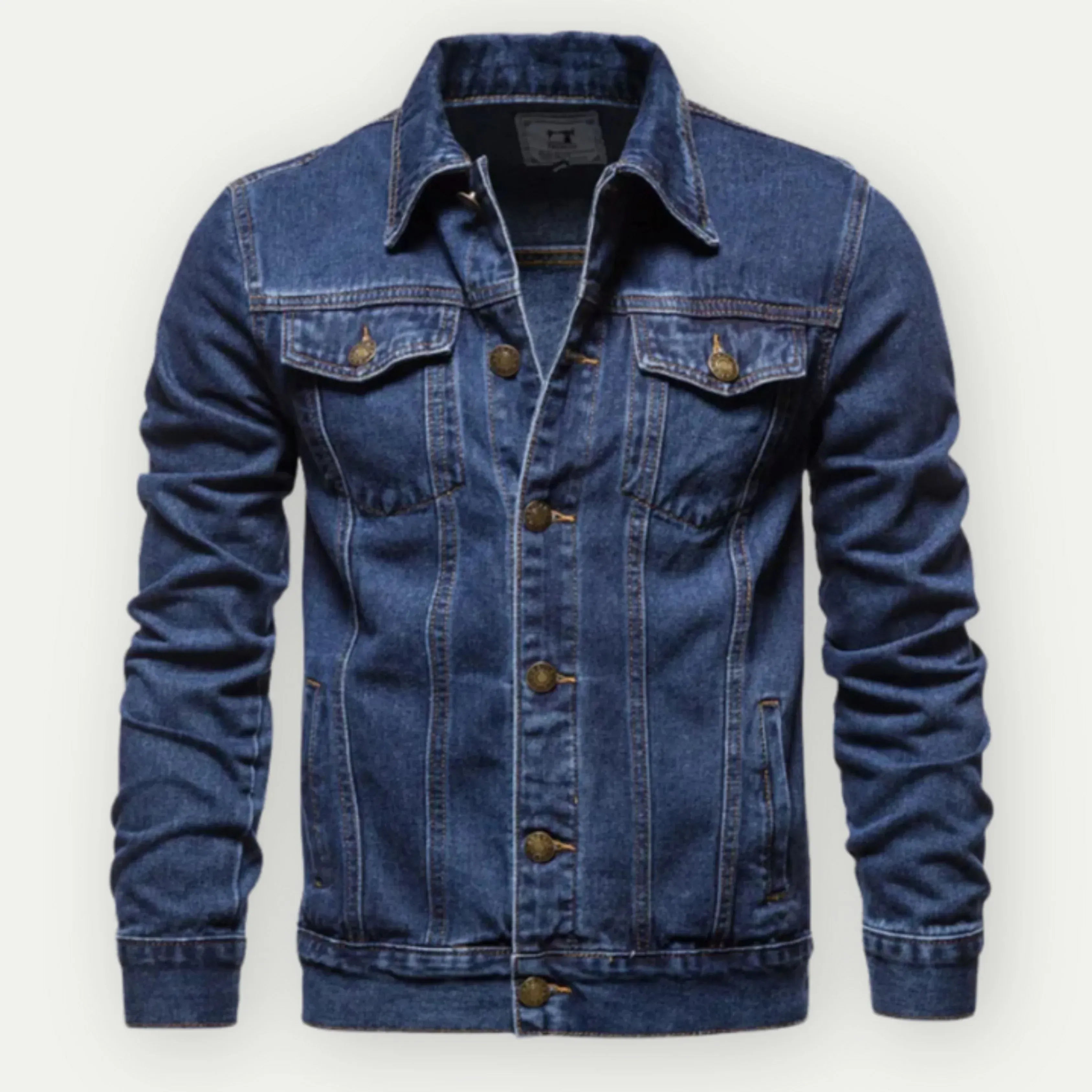 Heidi Fashion | Tailored Fit Denim Trucker Jacket with Button Closure and Chest & Side Pockets