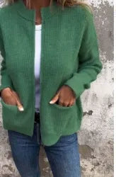 Heidi Fashion | Casual Ribbed Stand-Up Collar Zip Top with Relaxed Fit