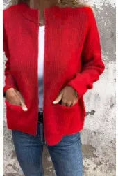 Heidi Fashion | Casual Ribbed Stand-Up Collar Zip Top with Relaxed Fit