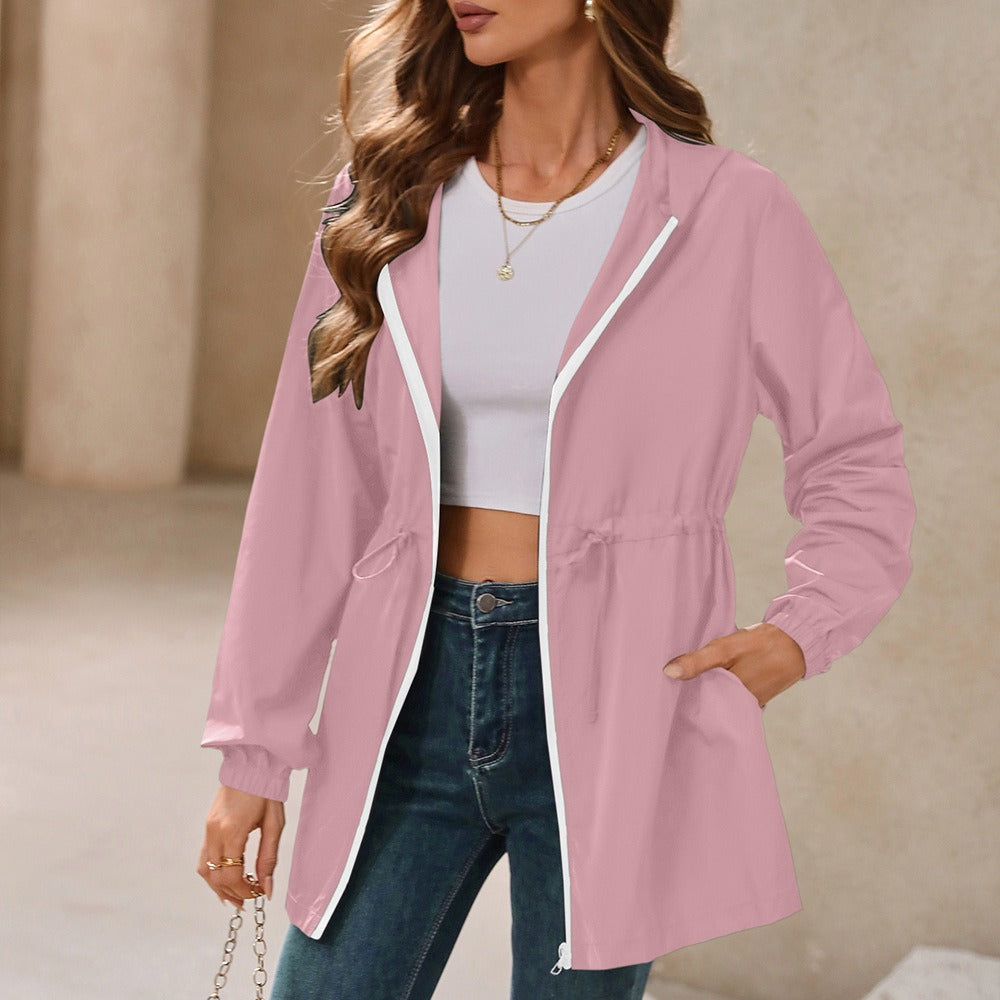 Heidi Fashion | Lightweight Water-Repellent Rain Jacket with Adjustable Waist and Hood