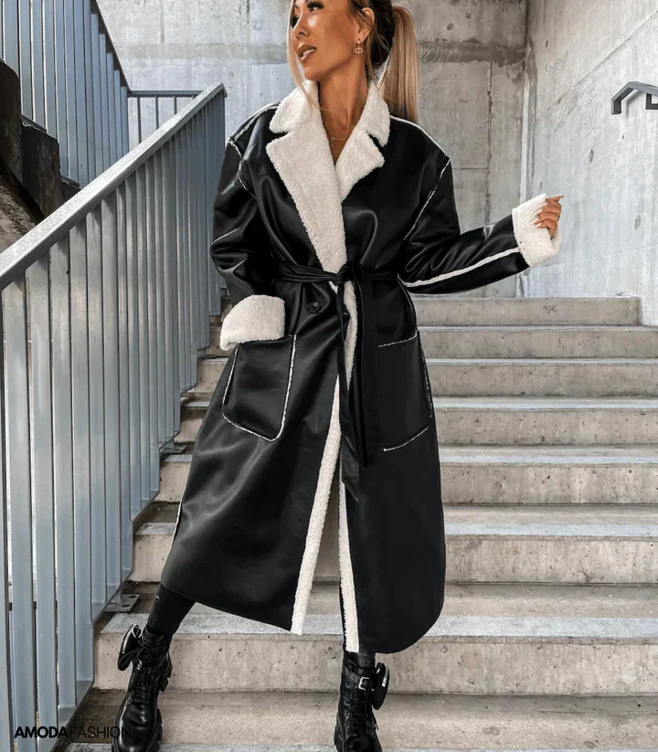 Heidi Fashion | Leather and Fleece Design with Laces