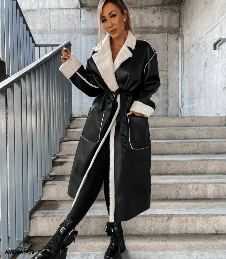 Heidi Fashion | Leather and Fleece Design with Laces